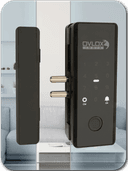 Ovlox India OSGL-01 smart glass door lock for offices.